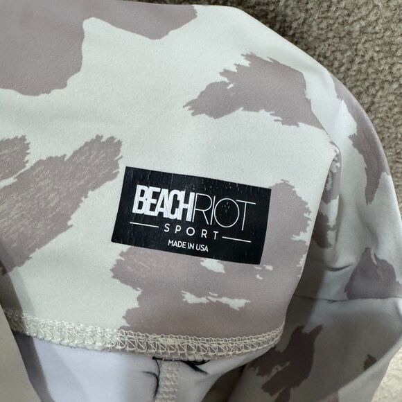 Beach Riot Piper Leggings Womens‎ Medium Taupe Cow High Rise Active Athletic - Picture 11 of 12